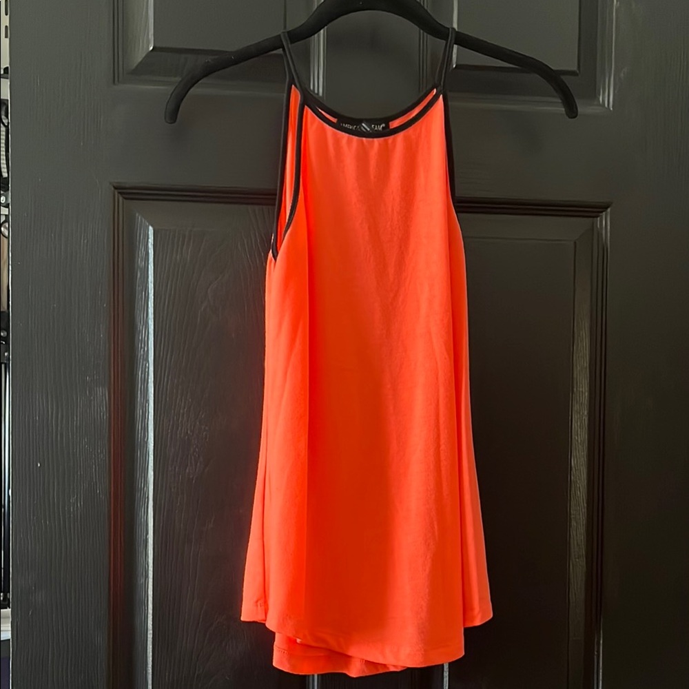 Peachy Orange Flowy Sleeveless Tank Top